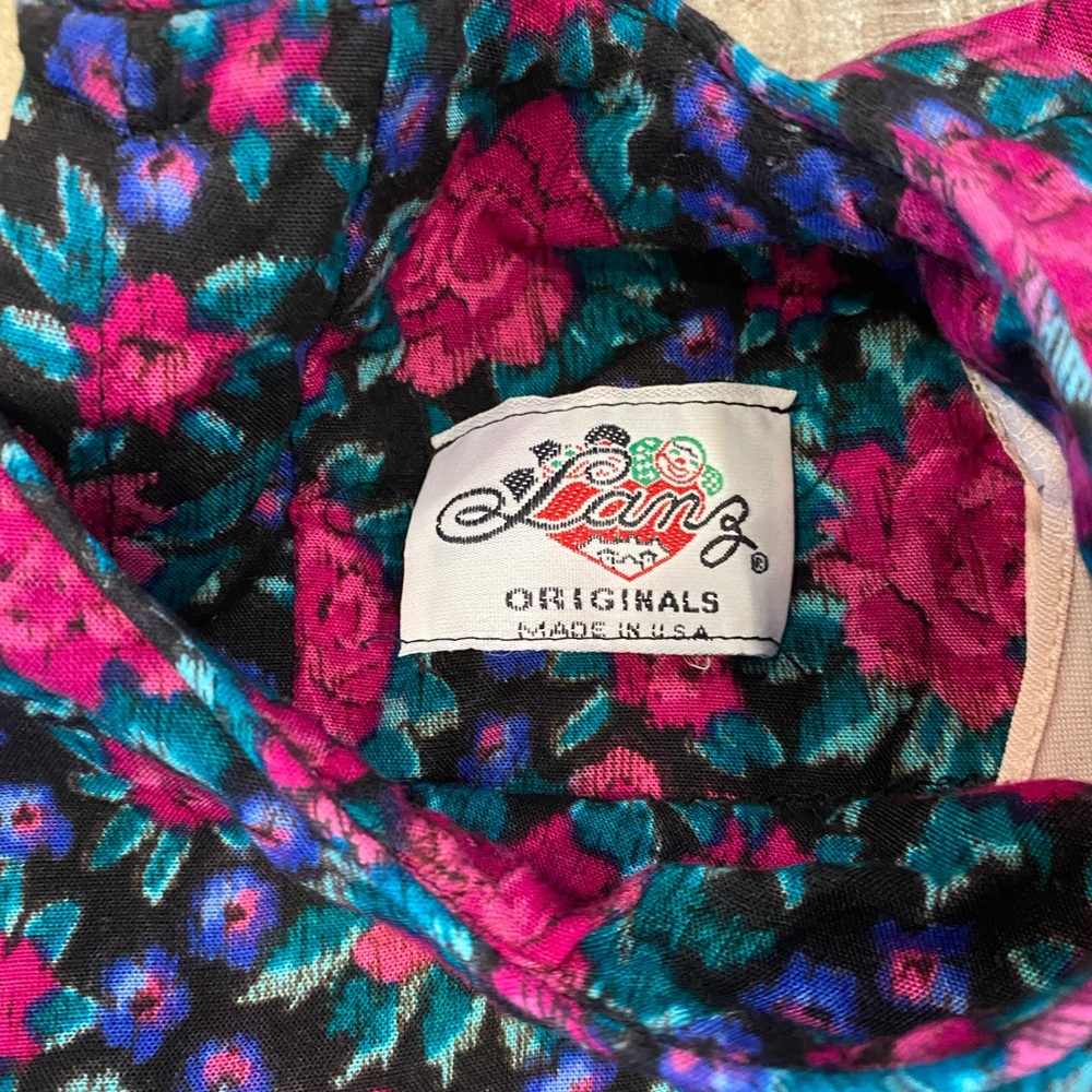 SOLD Vintage Pioneer Style Floral Long Sleeve Dress - Picture 10 of 16